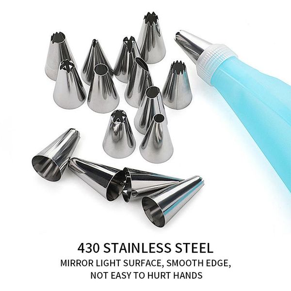 baking & pastry tools 26/50pcs/set confectionery bag with nozzles icing piping tip cream spout for stainless steel cake decorating
baking & pastry tools 26/50pcs/set confectionery bag with nozzles icing piping tip cream spout for stainless steel cake decorating