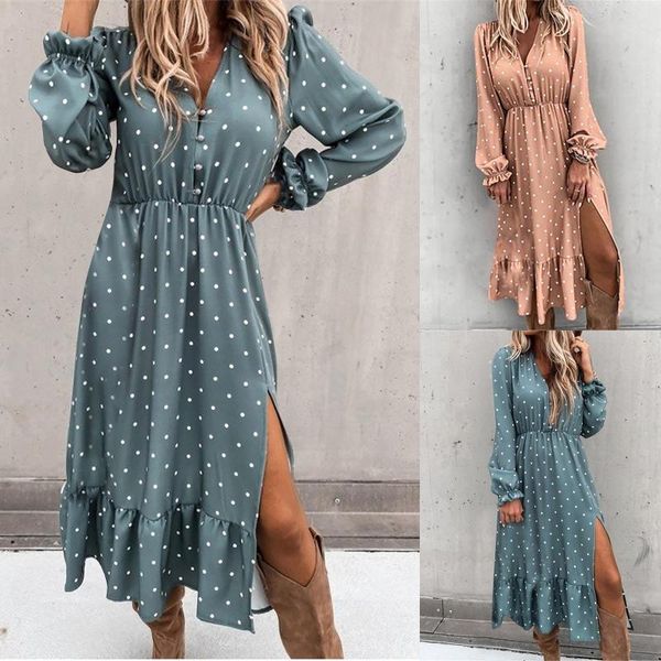 women chiffon dot casual dress a-line printed temperament fit princes dresses, Black;gray
women chiffon dot casual dress a-line printed temperament fit princes dresses, Black;gray