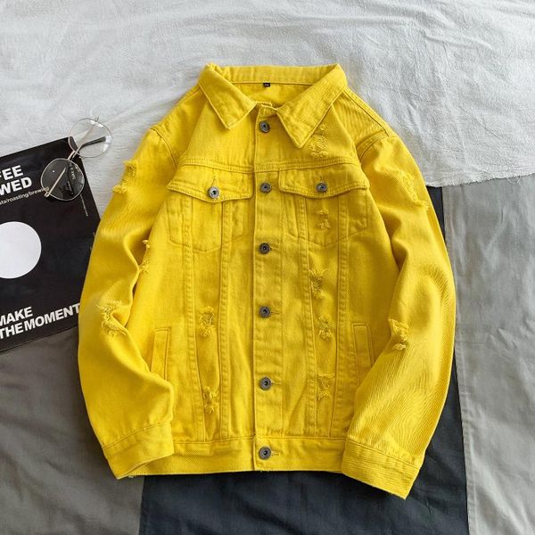 men's jackets masculino spring denim jacket men turn down collar simple slim fit long sleeve hole jeans, Black;brown
men's jackets masculino spring denim jacket men turn down collar simple slim fit long sleeve hole jeans, Black;brown