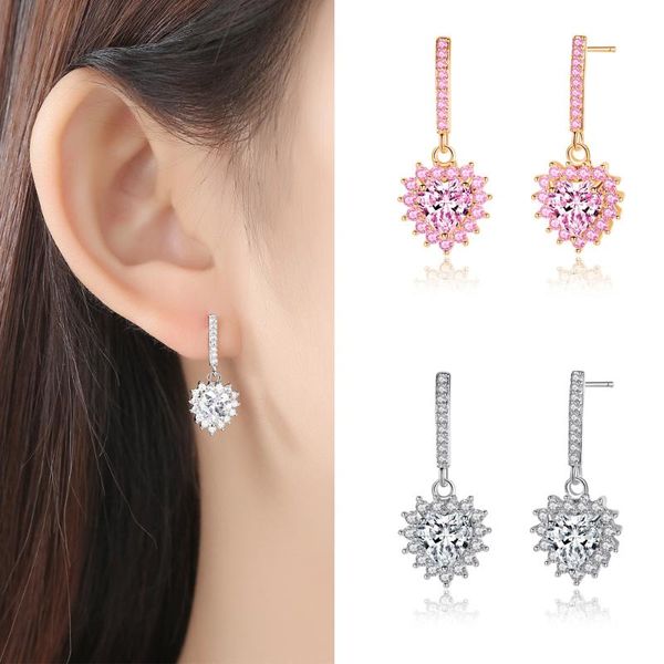 dangle & chandelier drop earrings for women sweet heart shape romantic pink zircon rose gold silver color wedding party gift fashion jewelry
dangle & chandelier drop earrings for women sweet heart shape romantic pink zircon rose gold silver color wedding party gift fashion jewelry