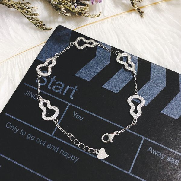 hong kong zhengsheng pure silver bracelet 925 ferro women's silver jewelry korean, Golden;silver