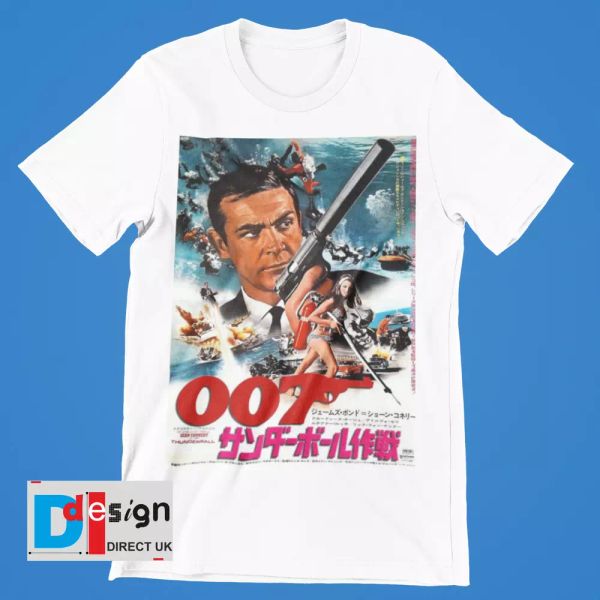 james bond sean connery t-shirt thunderball goldfinger, dr no, movie retro japan, White;black
james bond sean connery t-shirt thunderball goldfinger, dr no, movie retro japan, White;black