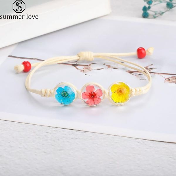 charm bracelets handmade dried flower charms rope braided for women fashion glass ball adjustable string jewelry, Golden;silver
charm bracelets handmade dried flower charms rope braided for women fashion glass ball adjustable string jewelry, Golden;silver