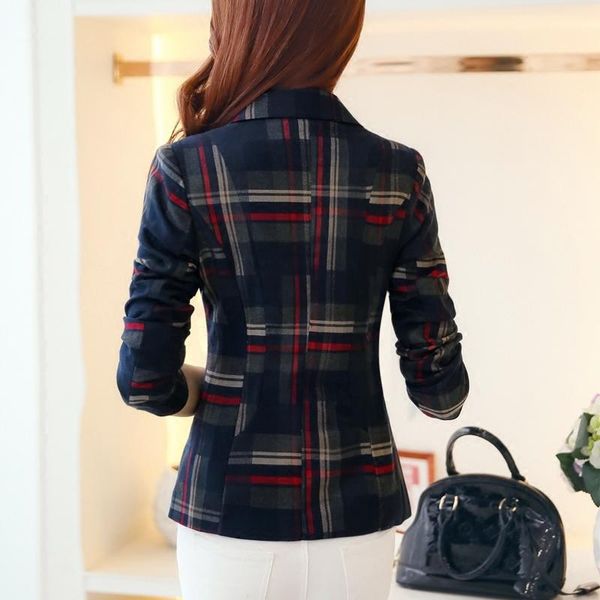 women's suits & blazers women blazer plus size elegant plaid lapel blaser casual suit brand design coat ladies work wear jackets chaque, White;black
women's suits & blazers women blazer plus size elegant plaid lapel blaser casual suit brand design coat ladies work wear jackets chaque, White;black