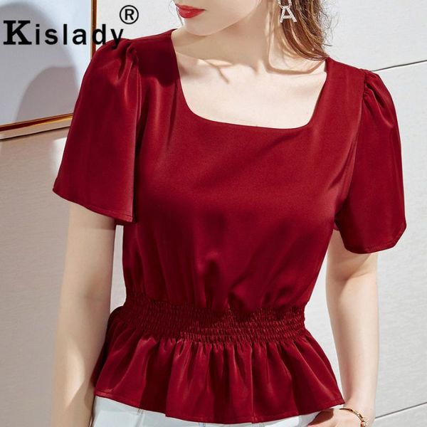 women's t-shirt kislady 2021 spring summer square collar solid temperament shirt ol butterfly sleeve harajuku charming, White
women's t-shirt kislady 2021 spring summer square collar solid temperament shirt ol butterfly sleeve harajuku charming, White