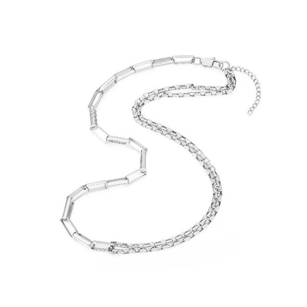 chains simple personality punk titanium steel stitching double-layer necklace cuban hip-hop trend wild street lovers gift jewelry, Silver
chains simple personality punk titanium steel stitching double-layer necklace cuban hip-hop trend wild street lovers gift jewelry, Silver