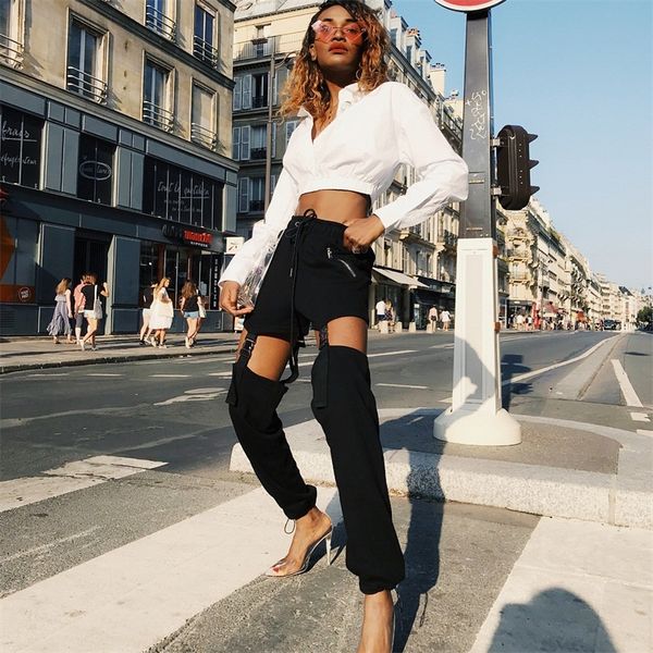 women's pants & capris black drawstring buckle pencil pant women zipper high waist harem cargo streetwear casual solid rock trouse, Black;white
women's pants & capris black drawstring buckle pencil pant women zipper high waist harem cargo streetwear casual solid rock trouse, Black;white