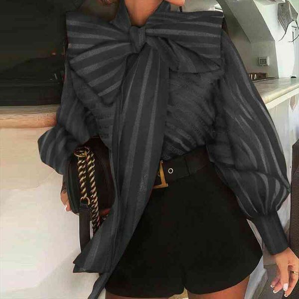 high street women organza blouse big bow striped loose shirts puff sleeve retro chic blouses clothes elegant female shirt, White
high street women organza blouse big bow striped loose shirts puff sleeve retro chic blouses clothes elegant female shirt, White