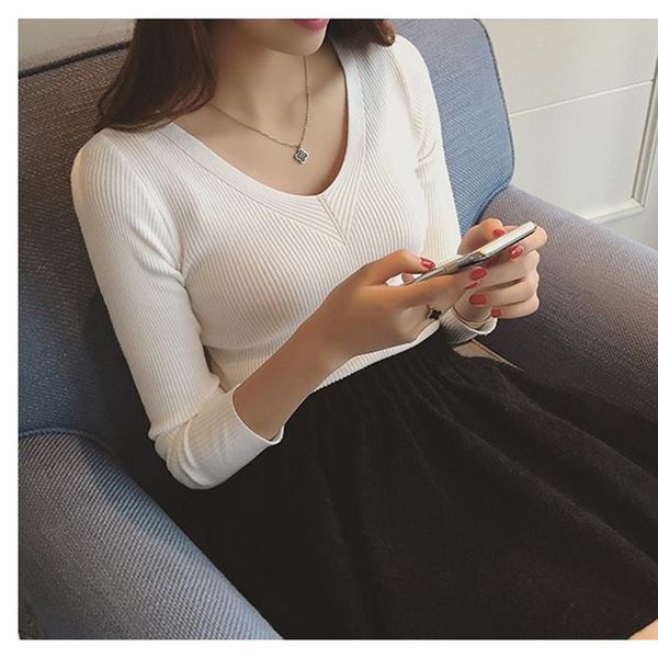 women's sweaters wholesale 2021 spring autumn fashion casual warm nice women sweater woman female ol vintage at138, White;black
women's sweaters wholesale 2021 spring autumn fashion casual warm nice women sweater woman female ol vintage at138, White;black