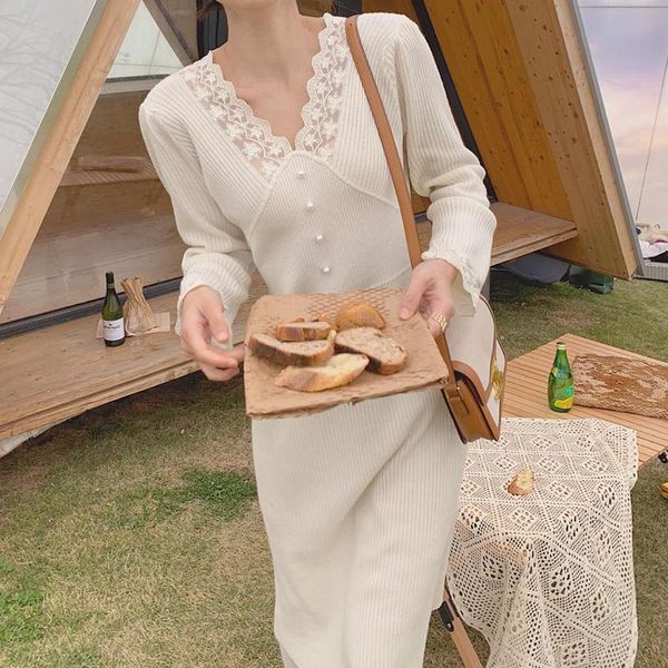 casual dresses women retro lace knitted long maxi dress elegant v neck autumn winter a-line midi vestido sleeve button vintage, Black;gray
casual dresses women retro lace knitted long maxi dress elegant v neck autumn winter a-line midi vestido sleeve button vintage, Black;gray