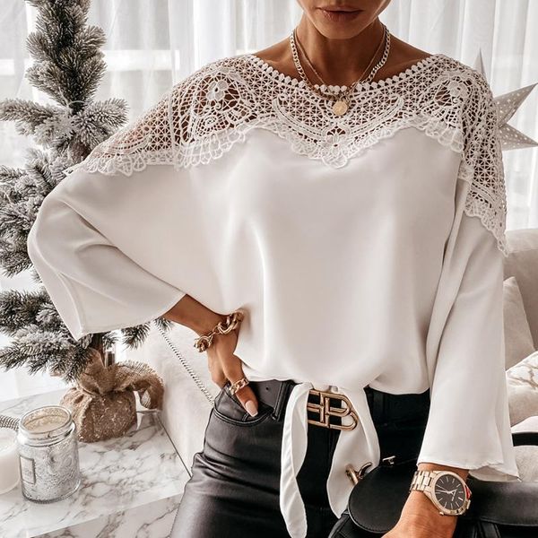 women's blouses & shirts blouse autumn elegant fashion office lady solid color casual lace hook flower hollow chiffon plus size female, White
women's blouses & shirts blouse autumn elegant fashion office lady solid color casual lace hook flower hollow chiffon plus size female, White