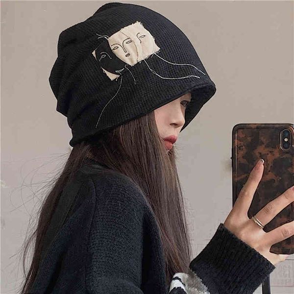 brand caps round face suitable hat winter fashion women's foreign style winter 2023 new wool hat large head circumference knitted, Blue;gray 
brand caps round face suitable hat winter fashion women's foreign style winter 2023 new wool hat large head circumference knitted, Blue;gray