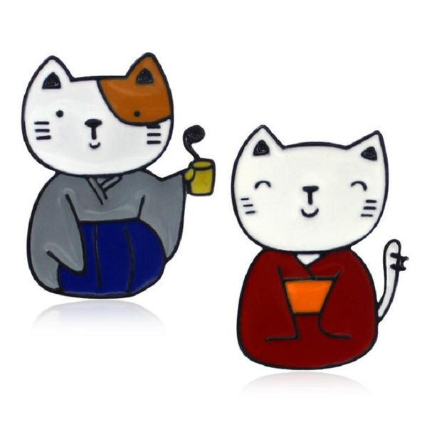 cartoon japanese kimono style cat couple brooch pins eco enamel funny cute brooches for girls gift jewelry badges bag clothes denim shirt co, Gray
cartoon japanese kimono style cat couple brooch pins eco enamel funny cute brooches for girls gift jewelry badges bag clothes denim shirt co, Gray