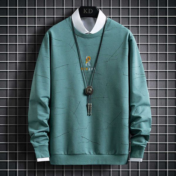 men's korean long sleeve pullover spring and autumn trendy brand men's letter print handsome youth casual sweatshirt 210531, Black
men's korean long sleeve pullover spring and autumn trendy brand men's letter print handsome youth casual sweatshirt 210531, Black