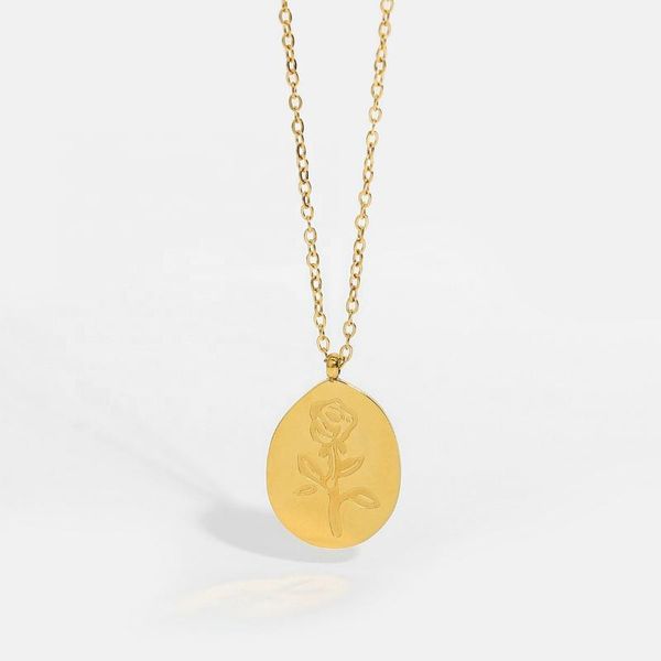 pendant necklaces gorgeous rose flower signet necklace for women gold plated stainless steel romantic choker jewelry gifts, Silver
pendant necklaces gorgeous rose flower signet necklace for women gold plated stainless steel romantic choker jewelry gifts, Silver