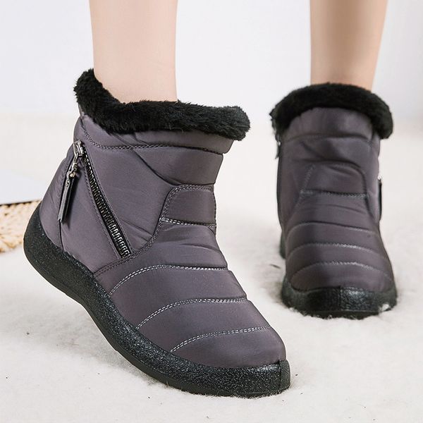 women boots waterproof solid color snow boots winter shoes woman zipper non-slip women ankle boots flats winter bottes femmes, Black
women boots waterproof solid color snow boots winter shoes woman zipper non-slip women ankle boots flats winter bottes femmes, Black