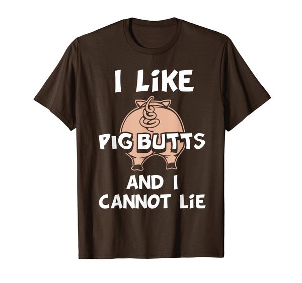 i like pig butts and i cannot lie t-shirt, White;black