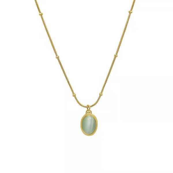 round green stone pendant 18k gold plated charm wedding pendants necklace for women party choker jewelry gift 40+5cm p174, Silver
round green stone pendant 18k gold plated charm wedding pendants necklace for women party choker jewelry gift 40+5cm p174, Silver