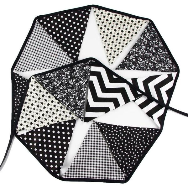 party decoration black white pennant bunting banner cotton flower wedding baby shower reusable celebrate 12 flags 3.2m
party decoration black white pennant bunting banner cotton flower wedding baby shower reusable celebrate 12 flags 3.2m