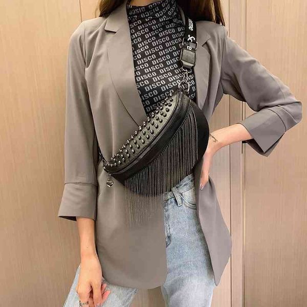 designer tassel fanny pack for women luxury rivet waist belt bag black crossbody bag cool big chest bags wide strap shoulder bag 210719
designer tassel fanny pack for women luxury rivet waist belt bag black crossbody bag cool big chest bags wide strap shoulder bag 210719