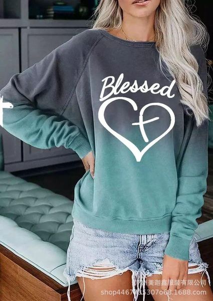women's hoodies & sweatshirts fashion blessed letter printing for church wearing christian clothes gradient sweats women sweatshirt c, Black
women's hoodies & sweatshirts fashion blessed letter printing for church wearing christian clothes gradient sweats women sweatshirt c, Black