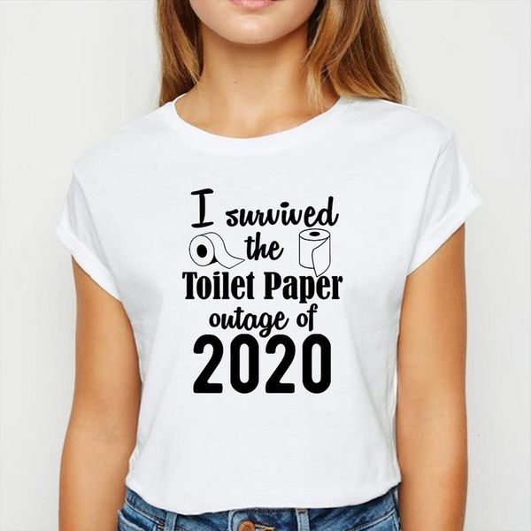 i survived the toilet paper men and womens outage of women loose spring summer versatile tee o neck, White;black
i survived the toilet paper men and womens outage of women loose spring summer versatile tee o neck, White;black