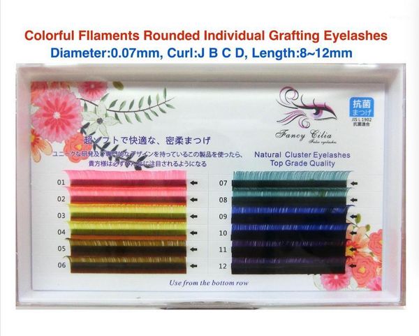 colorful rounded individual grafting eyelashes filaments round diameter 0.07mm curl c d handmade natural soft tapered planting1
colorful rounded individual grafting eyelashes filaments round diameter 0.07mm curl c d handmade natural soft tapered planting1