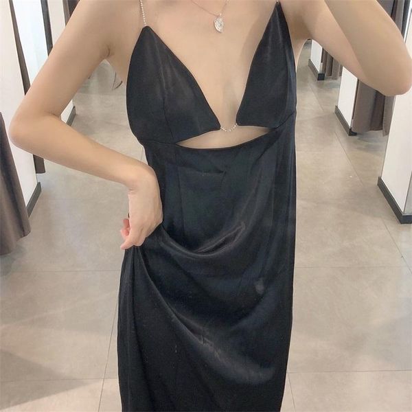 women 2021 fashion with rhinestone straps slit detail midi dress vintage backless split hem female dresses mujer casual, Black;gray
women 2021 fashion with rhinestone straps slit detail midi dress vintage backless split hem female dresses mujer casual, Black;gray
