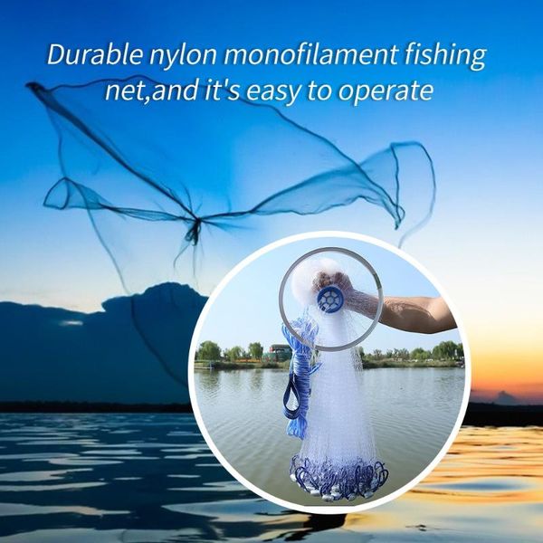fishing accessories 2.4m/7.87ft diameter cast net mesh spread whire nest us hand throwing catch fish nylon network spin bait sinker
fishing accessories 2.4m/7.87ft diameter cast net mesh spread whire nest us hand throwing catch fish nylon network spin bait sinker