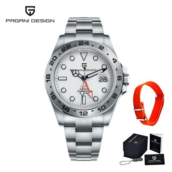 wristwatches pagani design men's automatic mechanical watch gmt sapphire stainless steel sports waterproof relogio masculino, Slivery;brown
wristwatches pagani design men's automatic mechanical watch gmt sapphire stainless steel sports waterproof relogio masculino, Slivery;brown