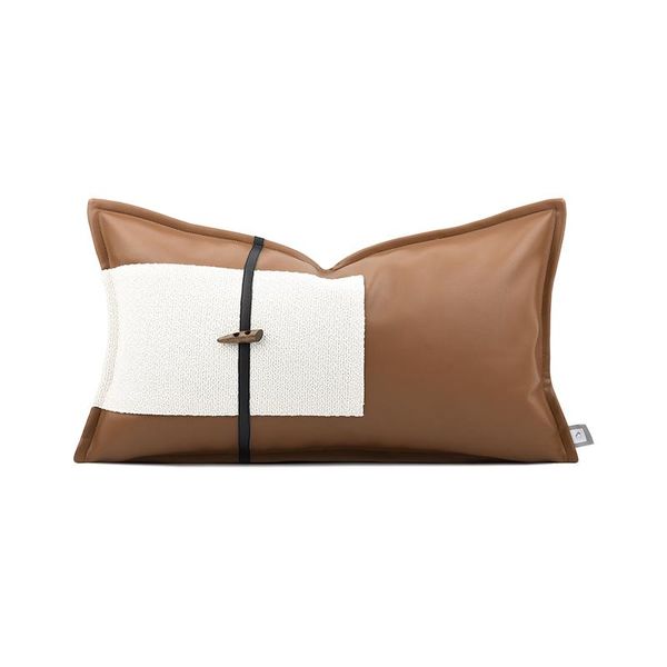 cushion/decorative pillow decorative cushion covers for living room brown white leather patchwork waist case home decoration sofa cushions 3
cushion/decorative pillow decorative cushion covers for living room brown white leather patchwork waist case home decoration sofa cushions 3