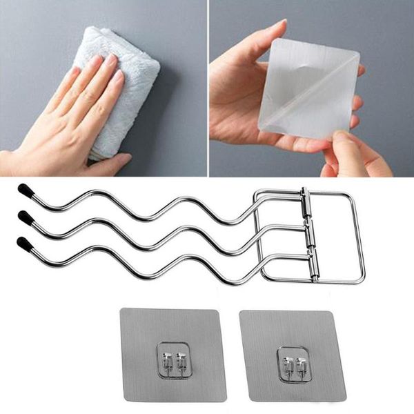 2pcs self sticky home bar hanger space saving for bathroom no drilling 3-arms storage stainless steel kitchen swivel towel rack racks
2pcs self sticky home bar hanger space saving for bathroom no drilling 3-arms storage stainless steel kitchen swivel towel rack racks