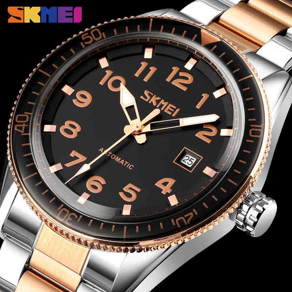 skmei brand luxury mechanical men clocks 30m waterproof date time automatic male polar clock relogio masculino 9232, Slivery;brown
skmei brand luxury mechanical men clocks 30m waterproof date time automatic male polar clock relogio masculino 9232, Slivery;brown