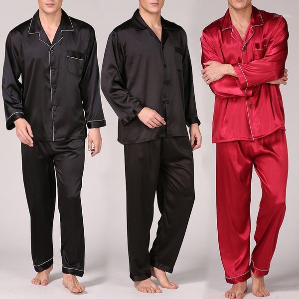 men's sleepwear pajamas sets long sleeve lovers' clothes silk satin home wear couples pyjamas men sleep lounge pijamas, Black;brown
men's sleepwear pajamas sets long sleeve lovers' clothes silk satin home wear couples pyjamas men sleep lounge pijamas, Black;brown
