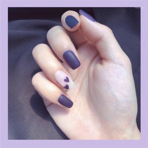 fashionable blue purple mid-length square fake nails with glue manicure patch heart pattern decorate full cover nail tips1, Red;gold
fashionable blue purple mid-length square fake nails with glue manicure patch heart pattern decorate full cover nail tips1, Red;gold