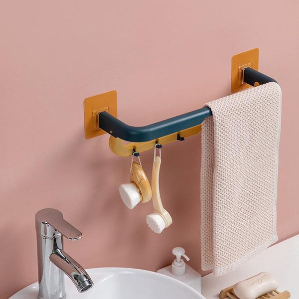towel racks multifunctional non-perforated rack foldable bathroom double 6 hook bar wall mounted storage
towel racks multifunctional non-perforated rack foldable bathroom double 6 hook bar wall mounted storage