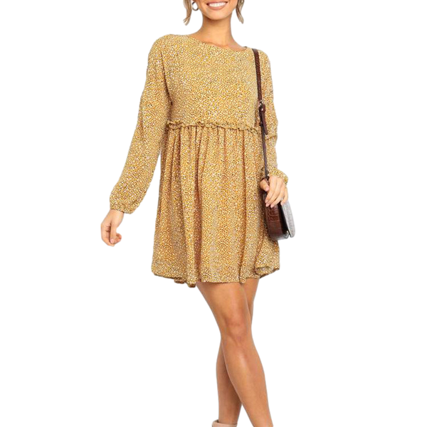 casual dresses fall round neck floral print pleated loose long-sleeved chiffon dress spring autumn ruffles high waist above knee mini, Black;gray
casual dresses fall round neck floral print pleated loose long-sleeved chiffon dress spring autumn ruffles high waist above knee mini, Black;gray