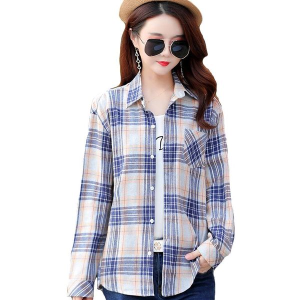 women's blouses & shirts 2021 fashion women plus size long sleeve cotton turn-down collar slim plaid shirt female casual blouse s-xxxl, White
women's blouses & shirts 2021 fashion women plus size long sleeve cotton turn-down collar slim plaid shirt female casual blouse s-xxxl, White