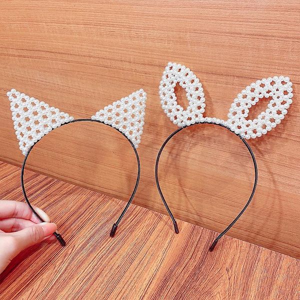 korean cat ear hairband for women girls sweet handmade pearl headhoop hair accessories cute children's headdress gift, Slivery;white
korean cat ear hairband for women girls sweet handmade pearl headhoop hair accessories cute children's headdress gift, Slivery;white