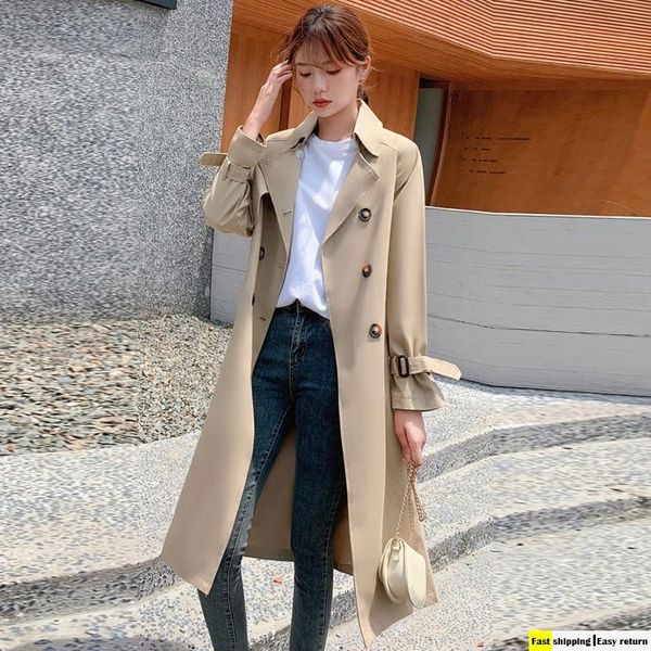 women's trench coats windbreaker autumn 2021 korean casual loose lace-up long over-the-knee mid-length coat double breasted full, Tan;black
women's trench coats windbreaker autumn 2021 korean casual loose lace-up long over-the-knee mid-length coat double breasted full, Tan;black