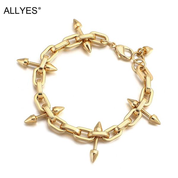 link, chain allyes rock punk copper alloy rivets charm bracelets for women fahion hip hop bracelet bangle party statement jewelry, Black
link, chain allyes rock punk copper alloy rivets charm bracelets for women fahion hip hop bracelet bangle party statement jewelry, Black