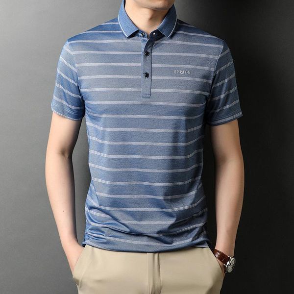men's polos men shirt short sleeve striped contrast color clothing summer streetwear casual fashion, White;black
men's polos men shirt short sleeve striped contrast color clothing summer streetwear casual fashion, White;black