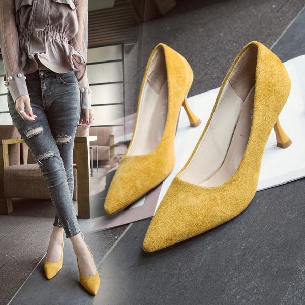 dress shoes leisure office lady women basic pumps career pointed toe flock single slip-on high thin heels ladies, Black
dress shoes leisure office lady women basic pumps career pointed toe flock single slip-on high thin heels ladies, Black