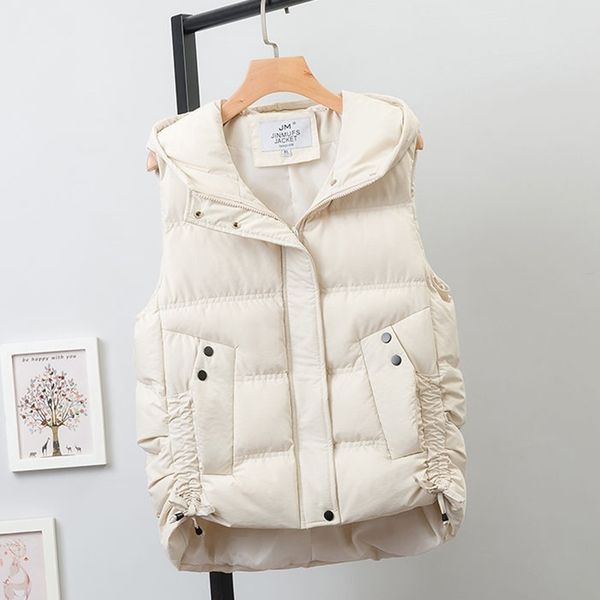winter body warmer hooded down vest cotton women's loose plus size casual hoodies waistcoat 210531, Black;white
winter body warmer hooded down vest cotton women's loose plus size casual hoodies waistcoat 210531, Black;white