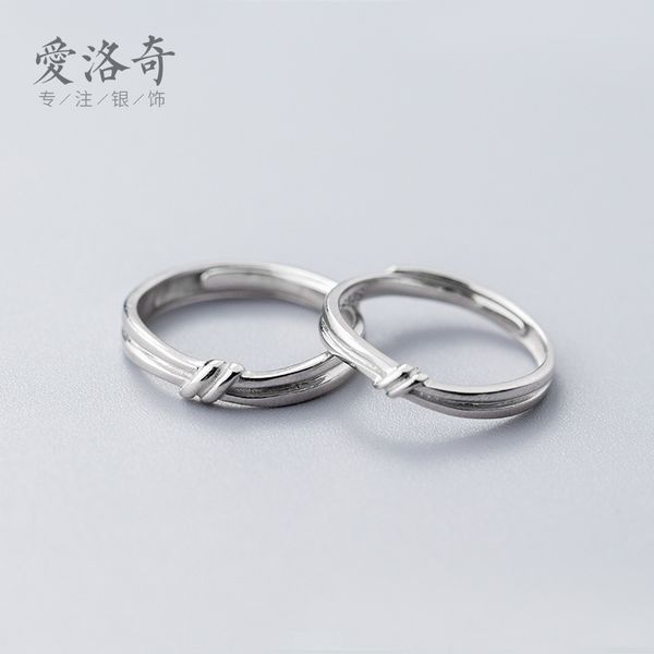 s925 silver japanese and korean fashion simple knot temperament personality adjustable couple ring j4872
s925 silver japanese and korean fashion simple knot temperament personality adjustable couple ring j4872