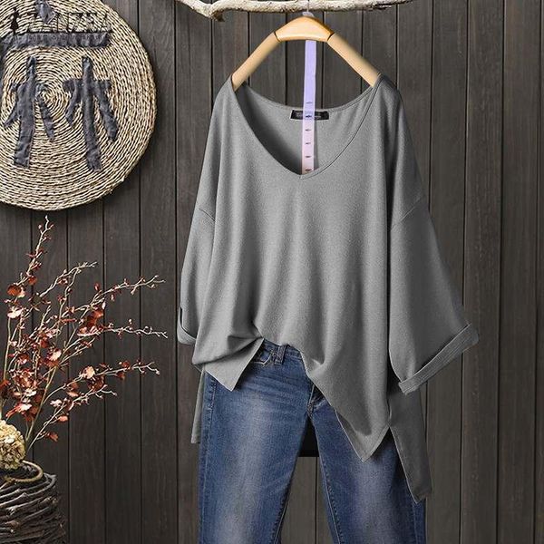 women's blouses & shirts solid blouse 2021 zanzea fashion casual summer autumn 3/4 sleeve female v neck split blusas plus size tunic, White
women's blouses & shirts solid blouse 2021 zanzea fashion casual summer autumn 3/4 sleeve female v neck split blusas plus size tunic, White