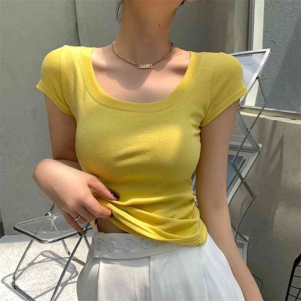 summer short sleeve t-shirt tight o collar women's style 16 colors cotton bottoming shirt y2k 210507, White
summer short sleeve t-shirt tight o collar women's style 16 colors cotton bottoming shirt y2k 210507, White