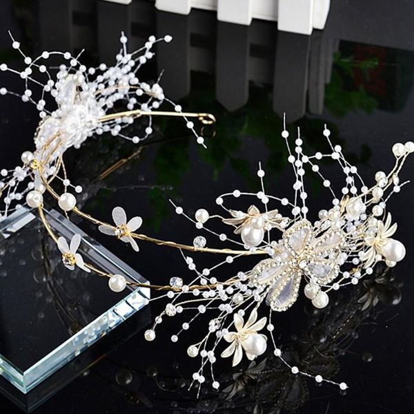 party crystal gold wedding tiara headband beaded flower prom bridal hair band pearl bride headpiece for women jewelry clips & barrettes, Golden;silver
party crystal gold wedding tiara headband beaded flower prom bridal hair band pearl bride headpiece for women jewelry clips & barrettes, Golden;silver