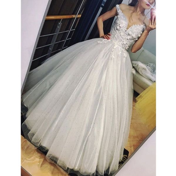 vestido de novia luxury ball gown wedding dress beaded cap sleeve appliqued sweetheart royal train princess dubai arabic gowns, White
vestido de novia luxury ball gown wedding dress beaded cap sleeve appliqued sweetheart royal train princess dubai arabic gowns, White