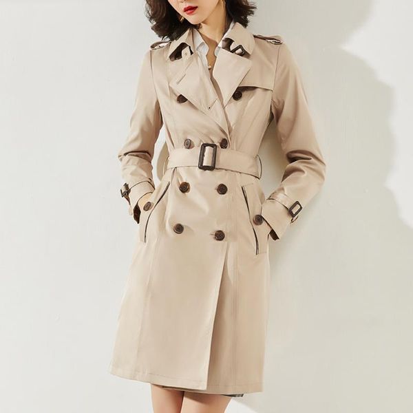 women's trench coats windbreaker jacket double-breasted england long section 2021 coat fashion holiday autumn slim wild spring, Tan;black
women's trench coats windbreaker jacket double-breasted england long section 2021 coat fashion holiday autumn slim wild spring, Tan;black